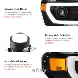 2009-2014 F150 Lobo FiBer OptiC Neon Tube Projector Head Lights Assembly PAIR