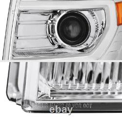 2009-2014 Ford F150 Chrome NEW PROJECTOR Front Headlights Headlamp Assembly SET