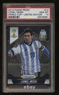 2014 WORLD CUP Prizm LIMITED EDITION #12 Lionel Messi! PSA 10 Gem! ARGENTINA! /7