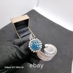 9ct GOLD CLUSTER RING Stunning & Sparkly? 375 Yellow And Gold