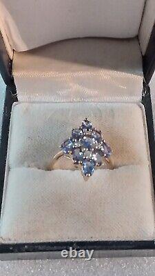 9ct Gold Tanzanite & Zircon Ring Limited Edition With Certificate