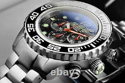 ARAGON DiveMaster IV 45mm Black Dial SII NE88 AUTOMATIC Chronograph Watch A392BK