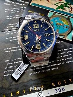 AVI-8 Flyboy Capcom 1942 Automatic Limited Edition BLUE ACE Watch BNIB