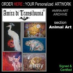Angel demon art contemporary pop original painting artist canvas psychedelic art