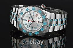 Aragon BioLuminescence Slvr & Blue Accent NH35 Automatic 44mm DiveMaster Watch