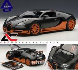 Autoart 70936 118 Bugatti Veyron Super Sport Carbon Black/orange Supercar