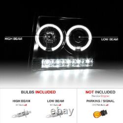 BEST QUALITY 09-14 Ford F150 LED Halo Angel Eye DRL Projector Headlight Lamp