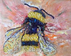 Bumble Bee, 10x8, Limited Edition Oil Painting Canvas Print, Animal Arts