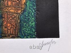 CHOCO Eduardo Roca Salazar Artist Hand-signed Original Collagraph Texture