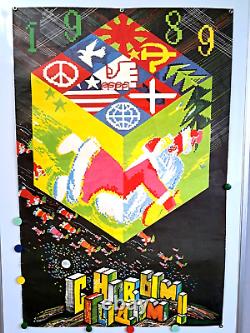 Christmas Glitch Poster/Not WAR/ Friendship Propaganda USA Soviet/Happy New Year