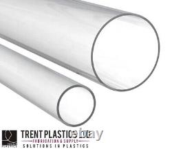 Clear Acrylic Round Tube Perspex Hollow Plastic Pipe Candle Gloss Transparent