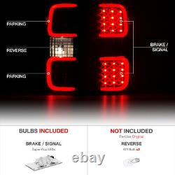 DARKEST SMOKE LED Tube Tail Lights Lamps TRoN StyLE For 2009-2014 Ford F150
