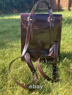 Dr Martens Vegan Leather Patent Two Tone Backpack Bag Colour Cherry Red Oxford