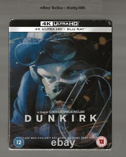 Dunkirk Uk Exclusive 4k Ultra Hd + Blu Ray Steelbook New & Sealed