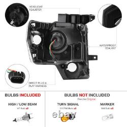 FACTORY PROJECTOR STYLE For 09-14 Ford F150 Black Projector Headlight Lamp L+R