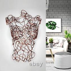 Female torso Metal sculpture wire wall art bust minimalism modern sex erotica