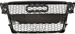 For Audi A4 & S4 B8 Rs4 Style Gloss Black Honeycomb Front Grill Grille 2008-2012