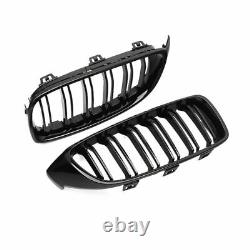 For Bmw 4 Series F32 F33 F36 Gloss Black Kidney Grill Grille Twin Bar M4 Style