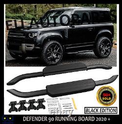 For Land Rover Defender 90 L663 Running Board Side Steps Black Edition 2020+