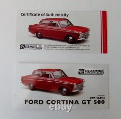 Ford Cortina Mk1 Gt 500 Bathurst In Red Satin 1/18. Rhd. Very Rare. Nos 18708