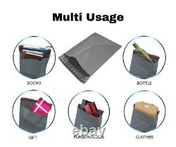 Grey Mailing Bags Strong Poly Postal Postage Post Mail Self Seal MIXED ALL Sizes