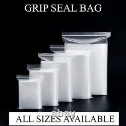 Grip Seal Zip Lock Bags Self Resealable Grip Poly Plastic Clear Mix Full Range