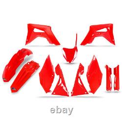 Honda CRF 250R 2018 2021 Limited Edition UFO Plastic Kit All Red & fork guard
