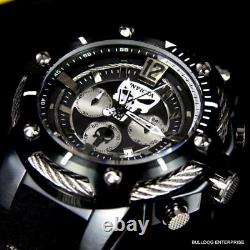 Invicta Marvel Punisher 52mm Chronograph Black Limited Edition Rubber Watch New