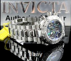 Invicta Men 47mm SAN I BLUE ABALONE DIAL Swiss Chrono Stainless Steel LE Watch