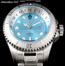 Invicta Men 52mm Hydromax Ocean Voyage LE Stainless Steel Blue Wavy Dial Watch