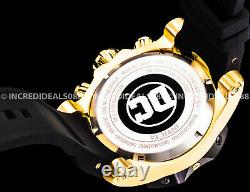 Invicta RESERVE JOKER CHRONOGRAPH Ltd Ed 18K Gold Black Dial Strap Men SS Watch