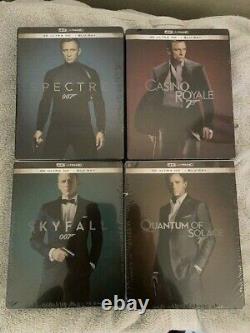 James Bond 4k Uhd Blu Ray Steelbook Collection New & Sealed Import