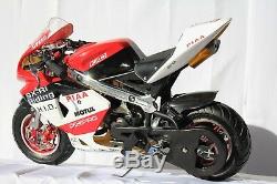 KXD Mini Moto Pocket Bike 50cc Limited Edition Red/White/Black