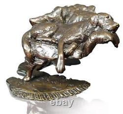 Labrador in Armchair Bronze Sculpture (Limited Edition) Michael Simpson