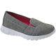 Ladies Grey Ultra Lightweight Slip On Canvas Womens Mesh Trainers Comfort Shoes
