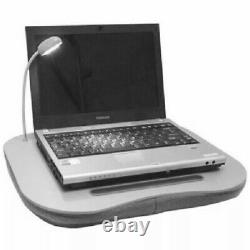 Laptop Work Station Cushion Tray with LED Light Easy Reading Table Cup Holder