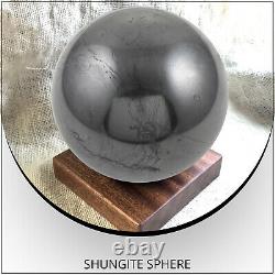 Limited Collectors Edition Sphere Shape Polished Karelian Shungite Ct 6385