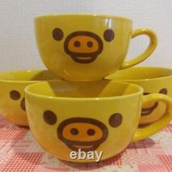 Limited Edition New Unused Rilakkuma Kiiroitori Tableware Soup Cup Mug Set