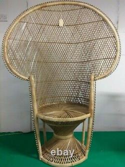 Ltd stocks at this price Natural Wicker Retro Twist Base Adult Peacock chair