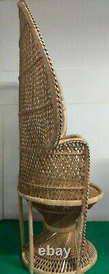 Ltd stocks at this price Natural Wicker Retro Twist Base Adult Peacock chair