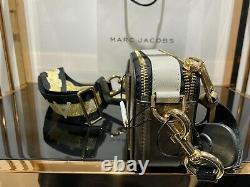 MARC JACOBS Logo Strap Snapshot FRENCH GREY MULTI Small Camera Bag 100% AUTHENTI