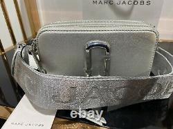 MARC JACOBS Snapshot DTM Metallic Silver Small Camera Bag 100% AUTHENTIC & NEW