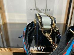 MARC JACOBS Snapshot Logo Strap NEW BLUE SEA MULTI Small Camera Bag 100% AUTHENT