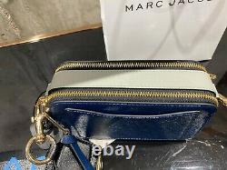 MARC JACOBS Snapshot Logo Strap NEW BLUE SEA MULTI Small Camera Bag 100% Authent