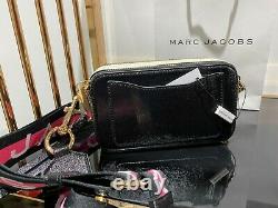 MARC JACOBS the Logo Strap Snapshot Black Multi Small Camera Bag 100% AUTHENTIC
