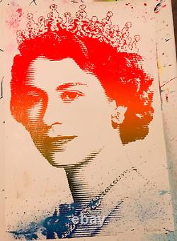 MR CLEVER ART HER HIGHNESS QUEEN PAINTING HAND FINISHED graffiti pop art street
