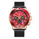 Mens Automatic Watch Red Rose Pilot Aviator Mesh Band GAMAGES