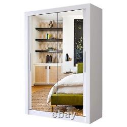 Milan Full Mirror 2 Sliding Door WARDROBE (or 3 in 250CM) AVAILABLE IN 4 COLOURS