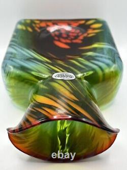 NEW Blenko Glass Water Bottle 384 SPECIAL LIMITED EDITION Dart Frog Coral (1)