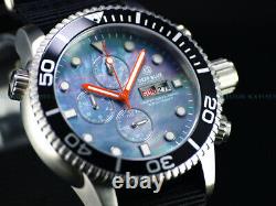 NEW DEEP BLUE 44mm Platinum MOP Dial Master 1000 SAPPHIRE Watch with Extra Strap